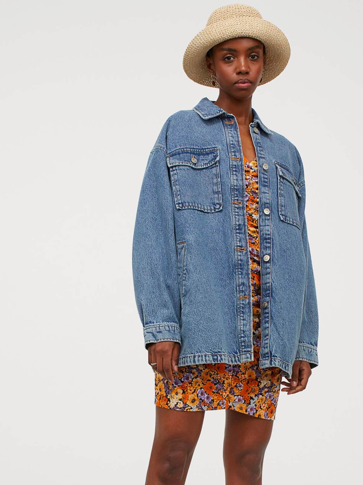 Blue Denim Blouse Jacket | LUMERITH women's fashion
