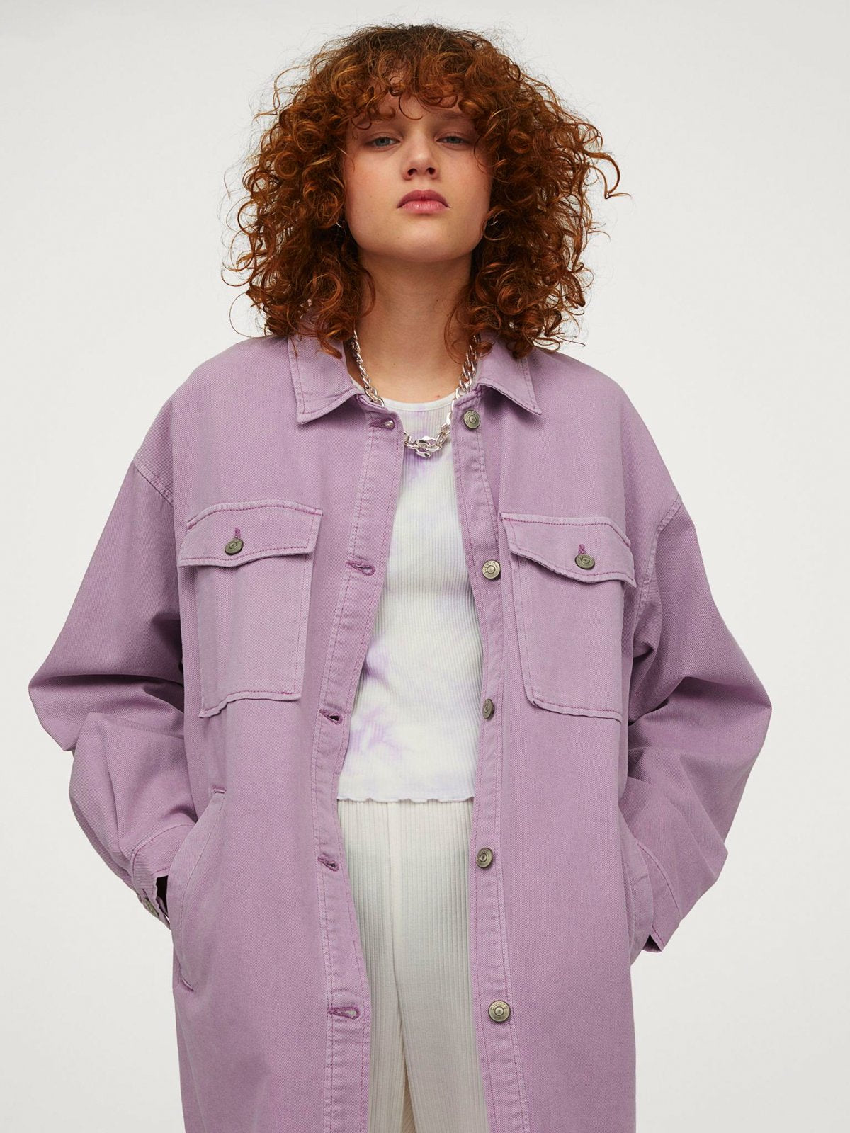 Denim Shirt Jacket | LUMERITH women's fashion