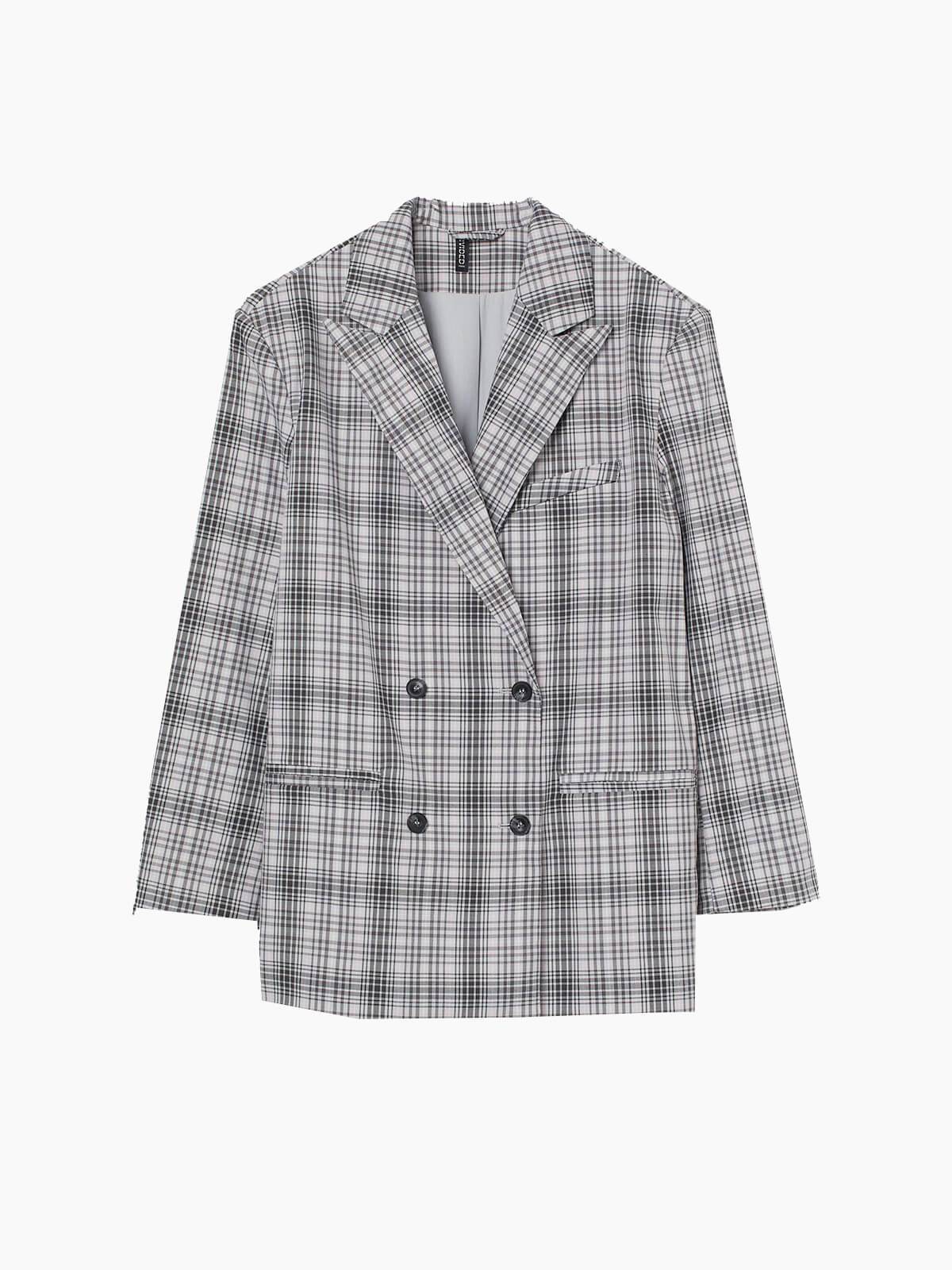 Linen Check Blazer | LUMERITH women's fashion