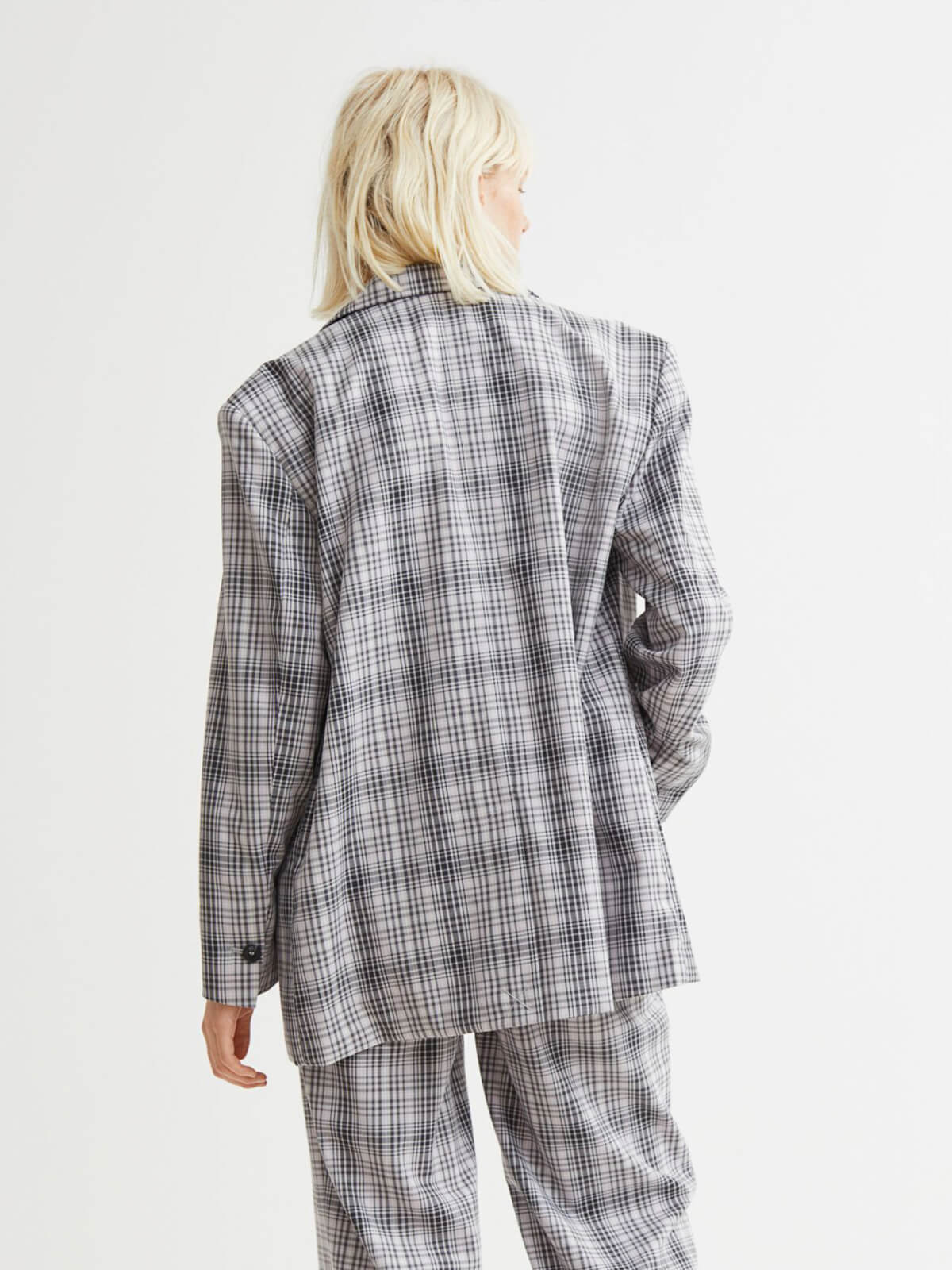 Linen Check Blazer | LUMERITH women's fashion