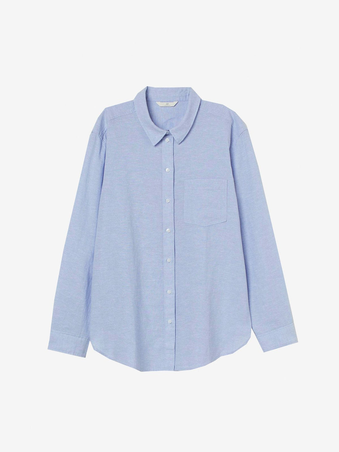 Linen-Blend Shirt - Blue | LUMERITH women's fashion