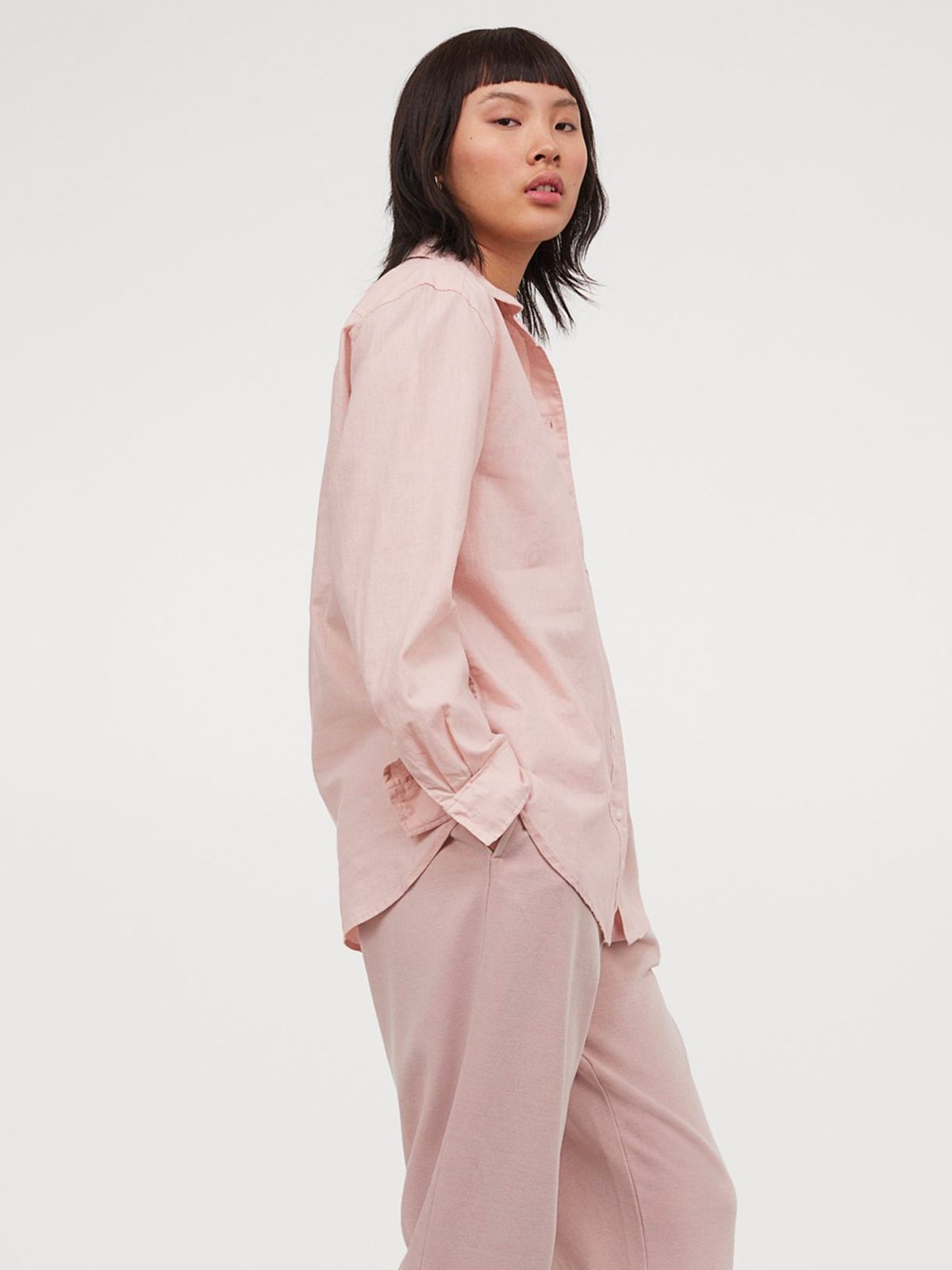Linen-Blend Shirt | LUMERITH women's fashion