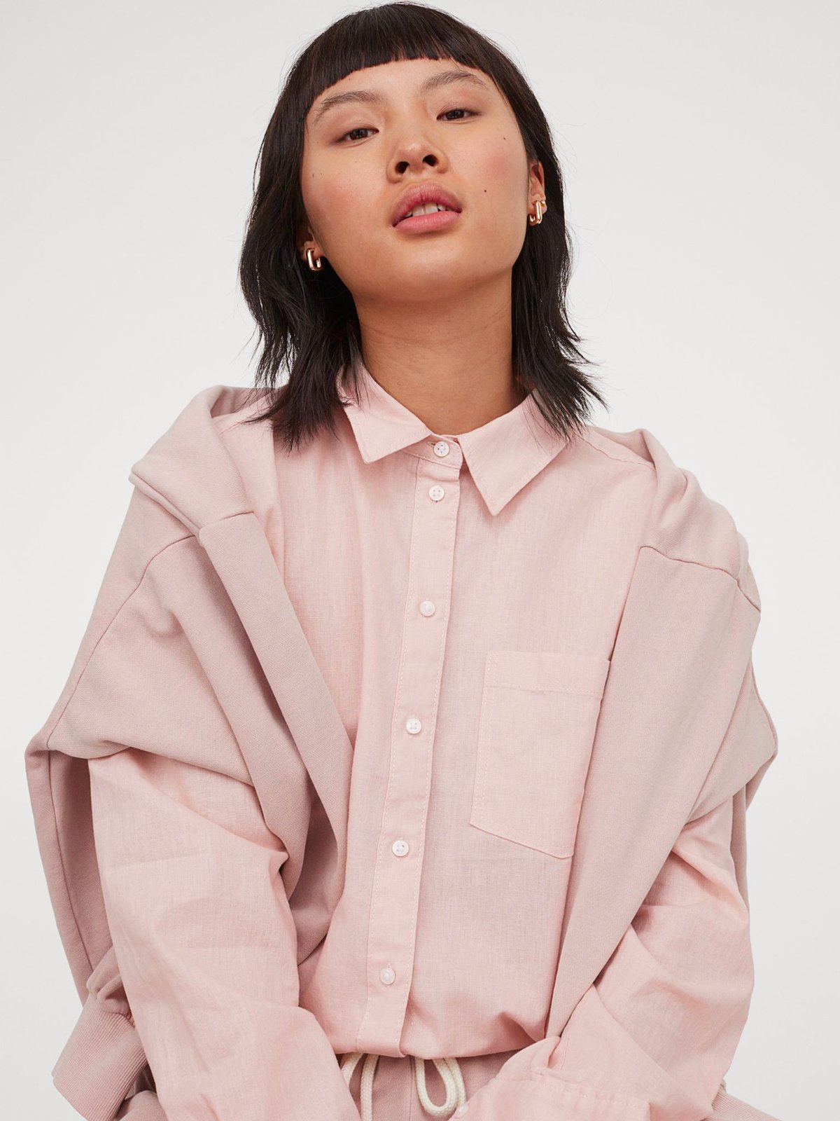 Linen-Blend Shirt | LUMERITH women's fashion