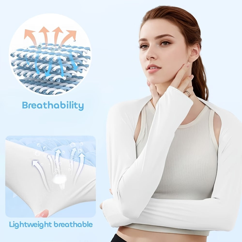 1/3 Pcs Women Cooling Sleeve Vest Breathable Full Arm Shoulder Cover